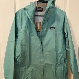 Women's PATAGONIA Torrentshell 3L Jacket Raincoat - Fresh Teal - Size L